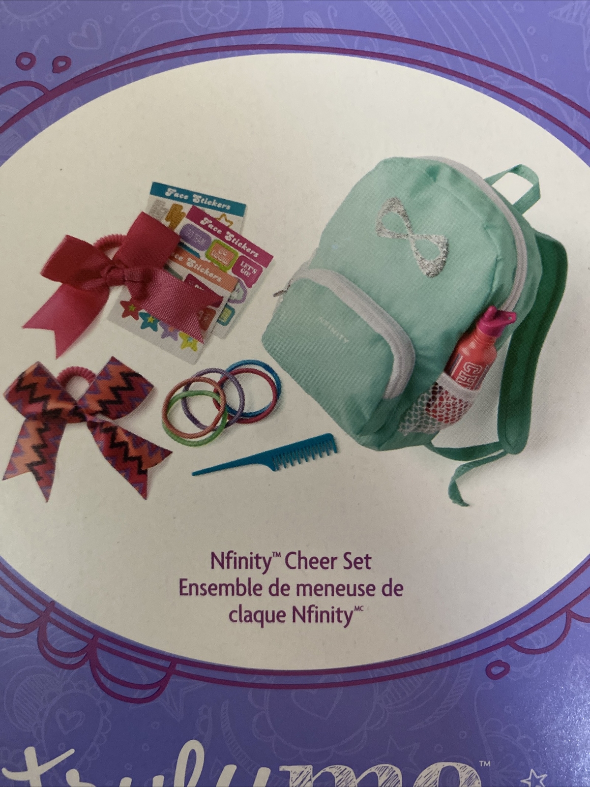 New American Girl 18" Doll NFINITY CHEER Accessories Set Backpack Hairbows eBay