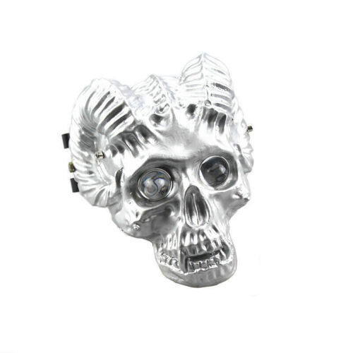 Aluminum Silver Motor LED Skull Headlight Lamp 43mm-46mm Fork Tubes For Harley - Afbeelding 1 van 12