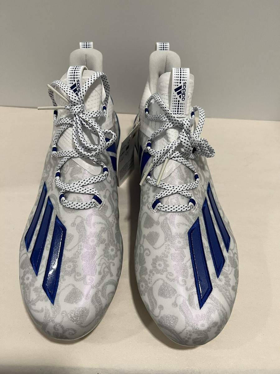 Adidas Adizero Young King Blue White Floral Football Cleats  display picture 3