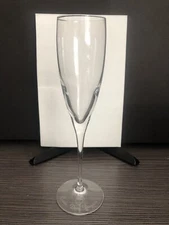  DOM PERIGNON Crystal Glass 8.5" Champagne Flute 1990's Etched logo RARE