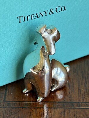Tiffany & Co Sterling Silver Makers Poodle Dog Mammal Figurine