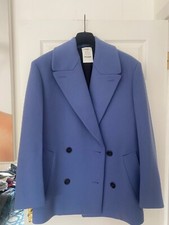 £2,218 New Jil Sander Womens Oversized Wool Cashmere Peacoat Coat Jacket
