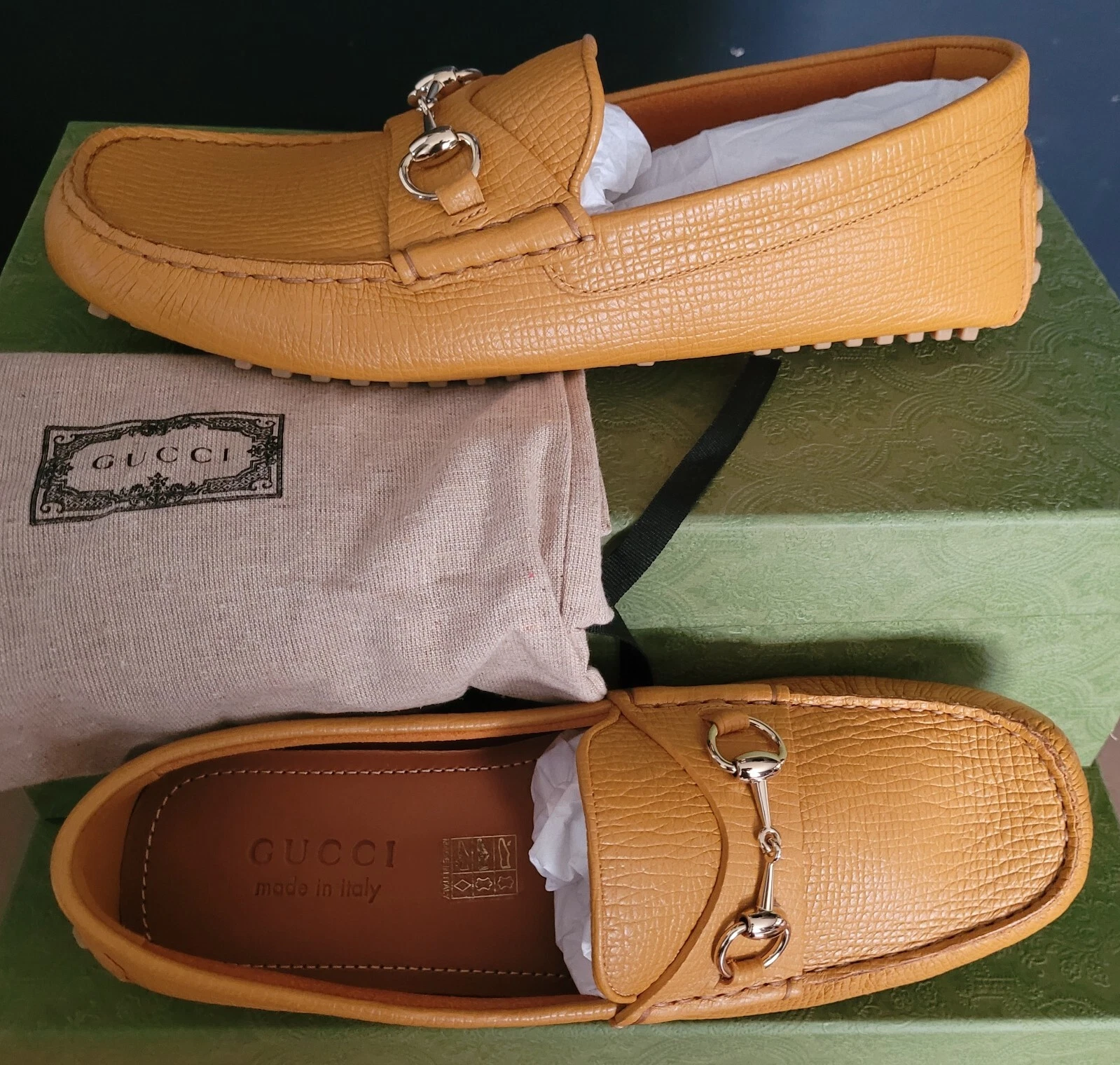 NEUF GUCCI HOMME DRIVER AVEC MOCASSINS HORSEBIT GUCCI 7.5 (US 8 )
