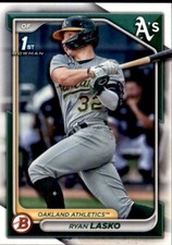 LOT OF 20 2024 BOWMAN 1ST BASE PAPER  PROSPECT BP105 RYAN LASKO ATHLETICS RC