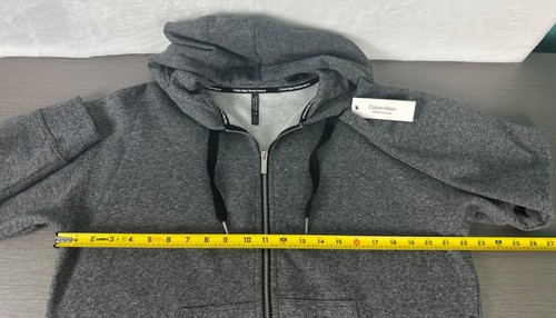 Calvin Klein Performance Women's Black Heather Zip Front Hoodie Jacket Large NWT - Picture 9 of 14