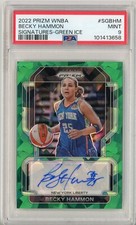 2022 Panini Prizm WNBA Signatures Sgbhm Becky Hammon Green Ice Auto PSA 9 POP 1