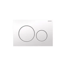 Geberit 115.882.11.1 Gloss White with Matte White Accent Flush Plate