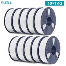 10×1KG Sunlu 1.75mm PETG PLA PLA+2.0 EABS SILK Dual-Color Tri-Color Filament