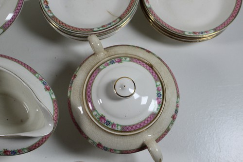 Floral China Set, Rose, Green Blue - Picture 7 of 8