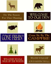  Primitive Stencil ITEM "SET H" 12PC SHELF SITTER SET