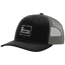 BANDED GEAR BLACK WITH CHARCOAL MESH BACK TRUCKERS HAT