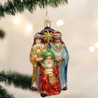 OLD WORLD CHRISTMAS THREE WISE MEN GLASS MAGI CHRISTMAS ORNAMENT 24083