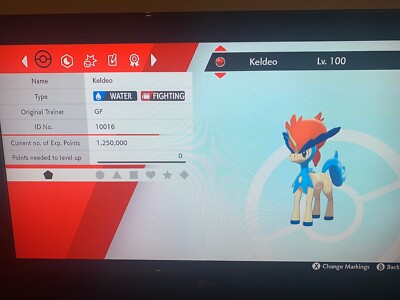 Keldeo Pokemon Schwert und Schild PERFECT IV