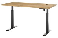 Schreibtisch BüRotisch Arbeitsplatz Computertisch Eiche Schwarz HöHenverstellbar