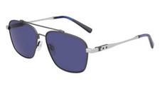 New SHINOLA by Flexon SH-2100S 071 Gunmetal  Silver Sunglasses with Blue Lenses