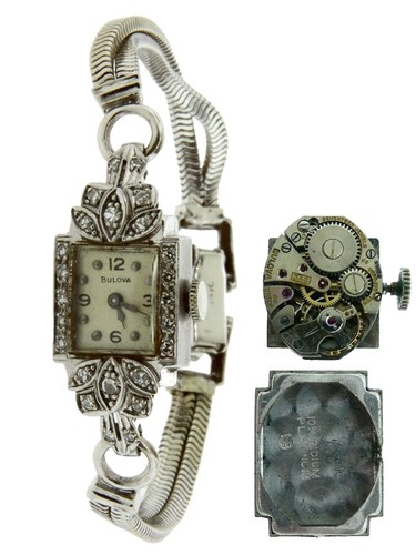 Bulova, , 20mm, Single Diamond, Black Dial, 96P03, 6” Band  display picture 1
