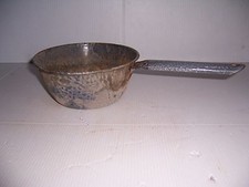 Vintage Gray Enamel Graniteware Cooking Pot Would Make a Good Flower Planter Pot