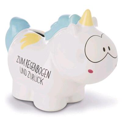 NICI 42505 Spardose Einhorn Rainbow Flair ''Zum Regenbogen und zurück''