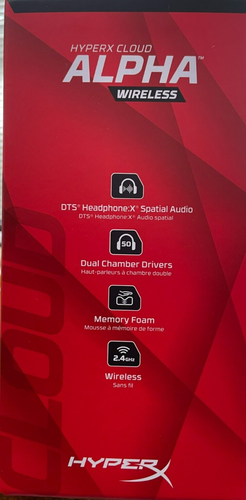 HyperX - 4P5D4AA - Cloud Alpha Wireless Gaming Headset - Black-Red