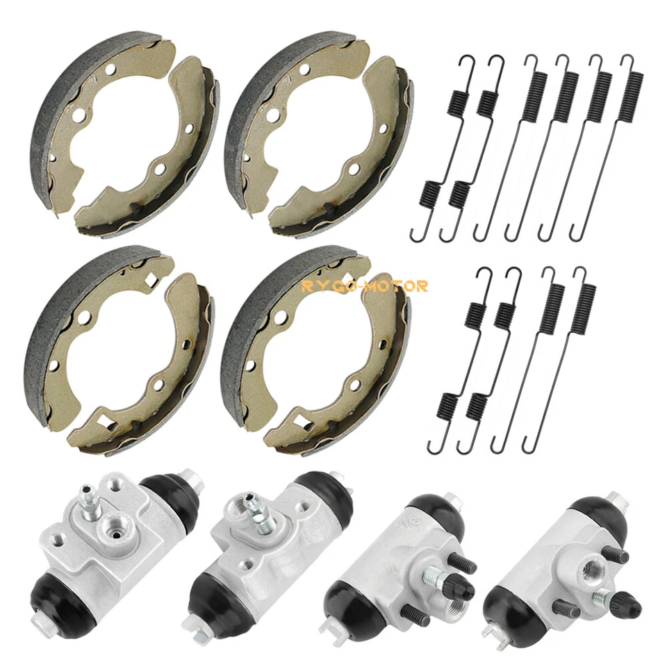 Front Rear Wheel Cylinder Brake w/Shoes for Kawasaki Mule 4000 4010 KAF620 09-21 - Image 4 of 4