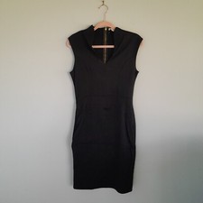 RollaCoaster Back Zip Black Business Dress Large