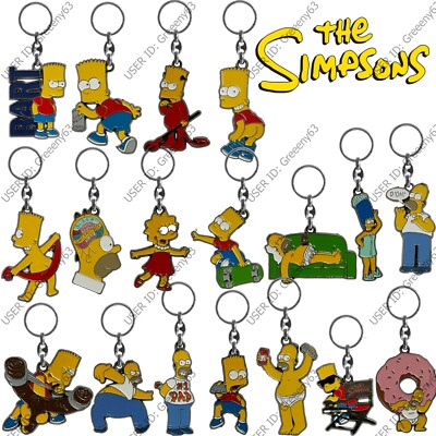 Schlüsselanhänger The Simpsons Qualität emailliert Metall Ringe Bart Homer Lisa Marge