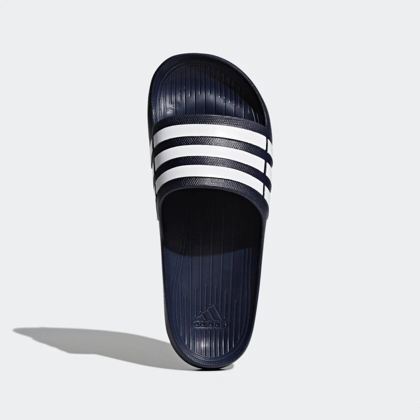 Sandali leggeri ADIDAS Duramo 3 righe neri bianchi da uomo taglia 18