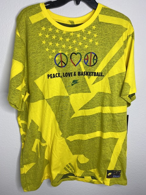 nike peace love basketball t shirt