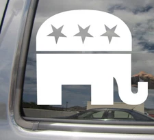 Republican Elephant - Auto Window High Quality Vinyl Decal Sticker 10094