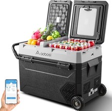 AAOBOSI 12 Volt Car Refrigerator, 60 Quart 57L Portable Car Fridge Freezer App