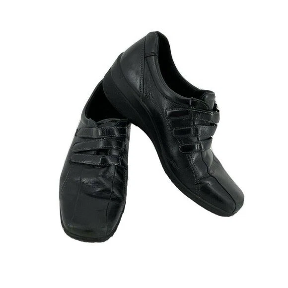 Ecco slip on donna 38 nero punta bici pelle