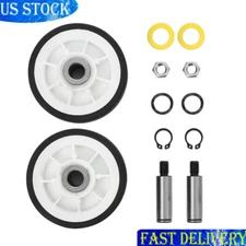 2Pack 303373K 12001541 Dryer Roller Wheel Drum Support Kit For Admiral Maytag