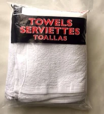 Chef Revival 700BRT-GLS Gold Striped Bar White Towel,12/Pack, 16"*19", Cotton