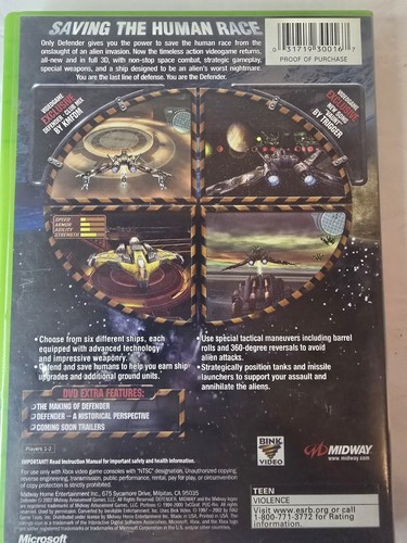 Defender (Microsoft Xbox, 2002) Complete Tested/Works - Picture 5 of 8