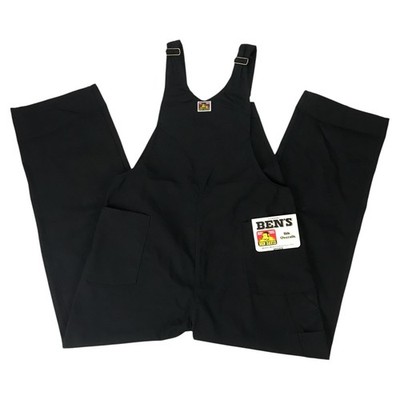 Vintage Ben Davis Overalls Mens 42 Black Bib Carpenter Unlined