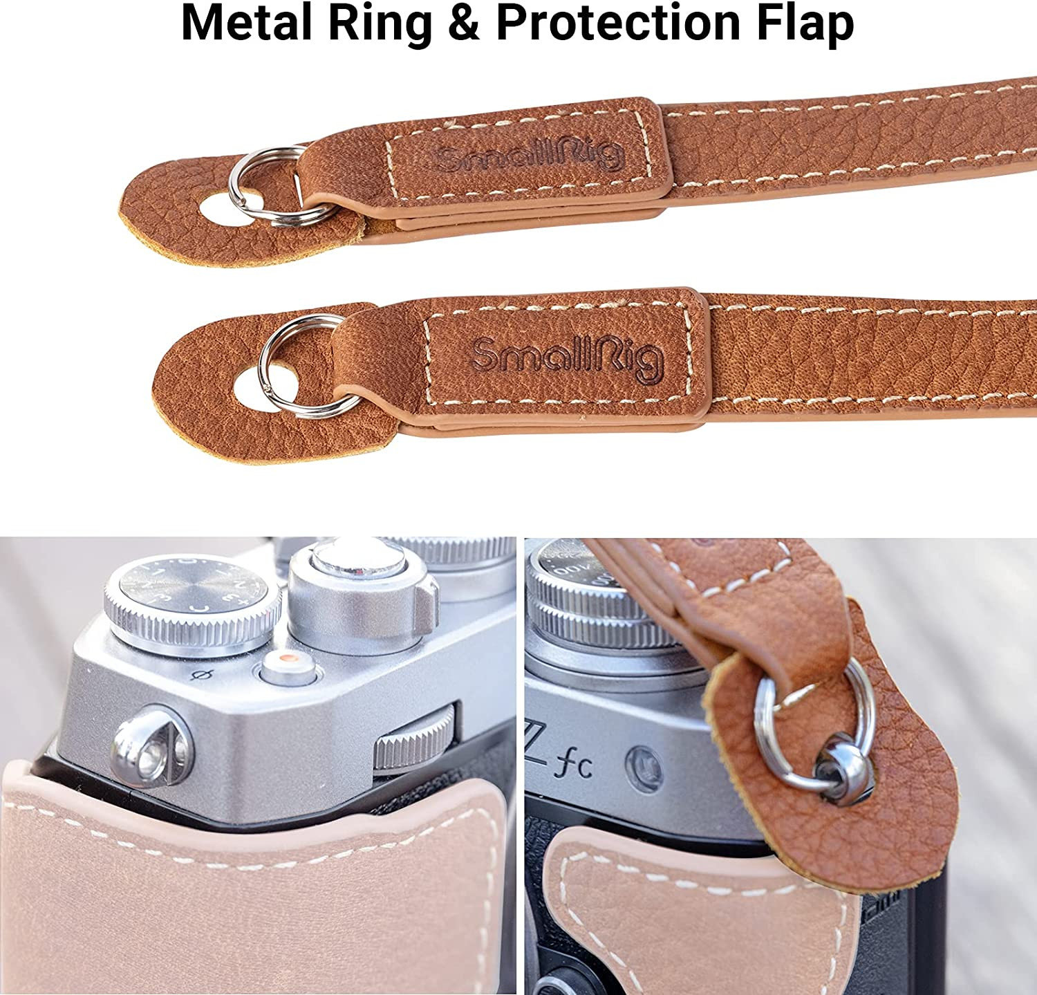 Vintage Brown Leather Camera Strap Genuine Neck Shoulder Strap for DSLR & Mirror