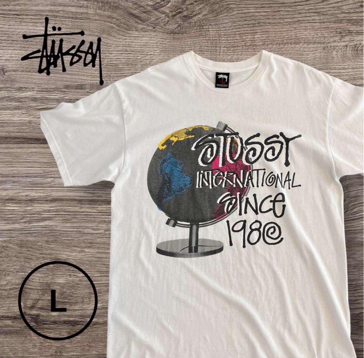 Stussy World Tour Tee L White Early 2000s Old Stussy International
