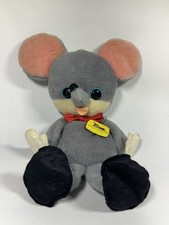 Vintage Musical Plush Elephant/Mouse W.Germany Sonneberg Mozart Wind Up 17in