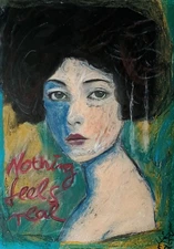 Modern Art - Portrait - Portrait - Oil Chalk On A4 Paper, Modern Art 