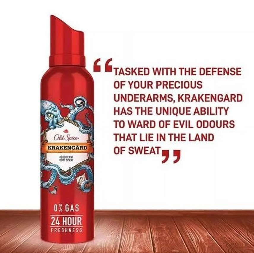 Old Spice Krakengard Deodorant Body Spray, 4.73oz (Pack of 3)