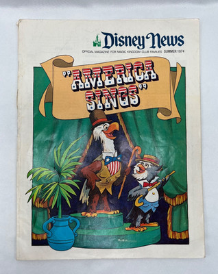Vintage Disney News Summer 1974 Magazine Vol. 9, No. 3 America Sings Cover