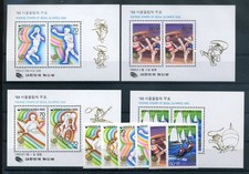 145697) Olympische Spiele 6 Marken und 4 Blocks **, aus Korea