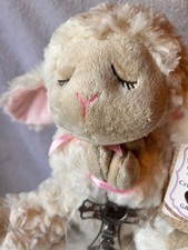 GANZ Baby Gift LAMB PLUSH W CROSS NEW WITH TAGS Baptism Christening New Baby