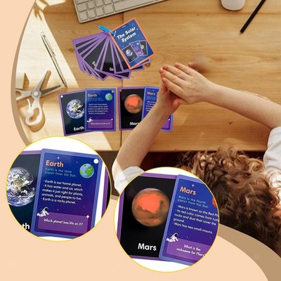 15 Pieces Solar System Flash Cards Solar System Learning Game Kids Learning