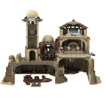 Palace with Hangar Bay and Throne Room Building Toys Set 1762 Pieces MOC