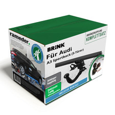 Brink Anhängerkupplung abnehmbar & 7poliger E-Satz für Audi A3 Sportback 19- AHK