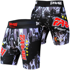 FARABI MMA Grappling Shorts Muaythai Fight Kickboxing Cage Fighting Gym Training