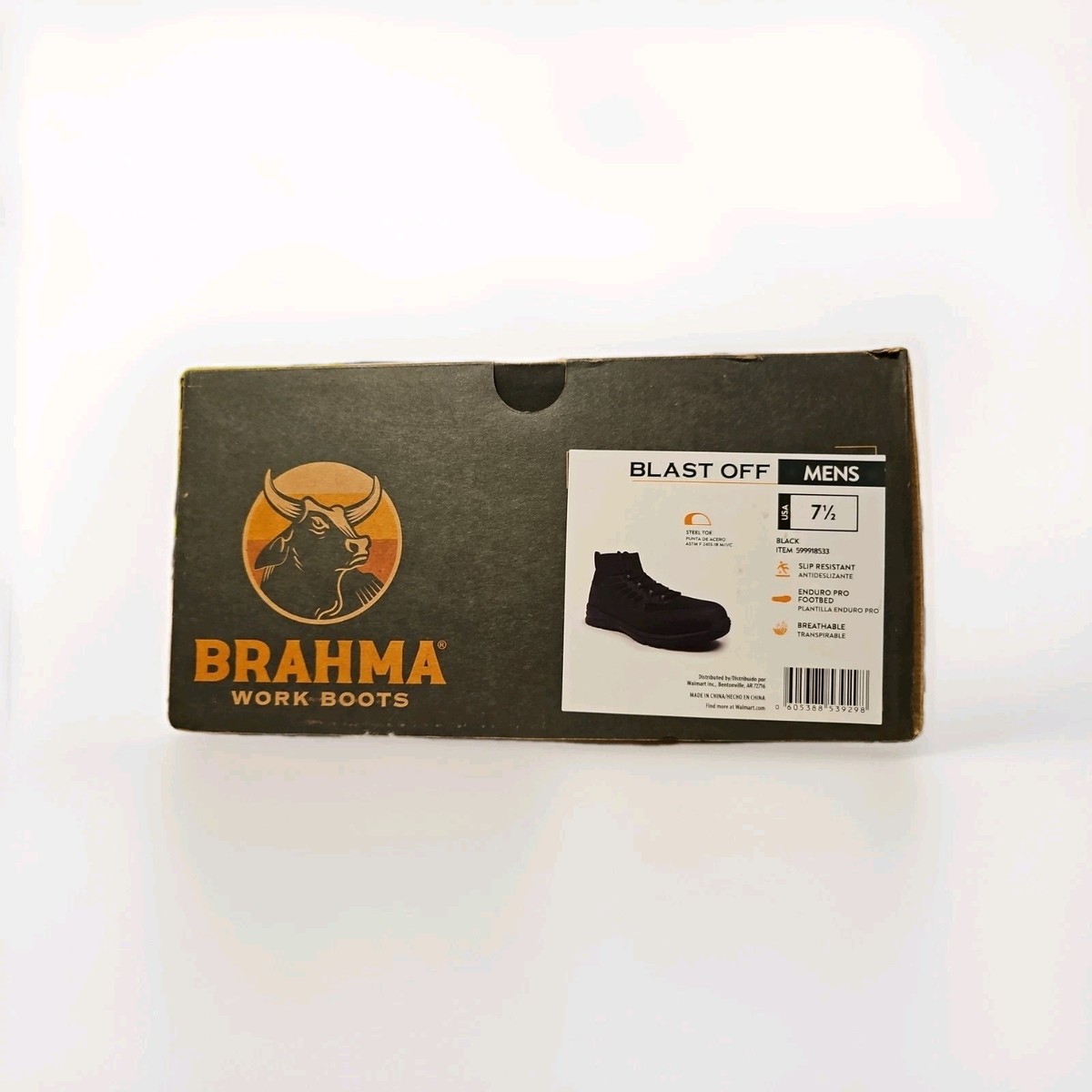 Brahma Blast Off Steel Toe Enduro Pro Boots Black Size 7 1/2 