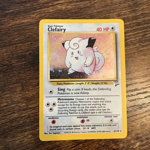Clefairy 6/130 Base Set 2 - Holo Pokemon Card - NM