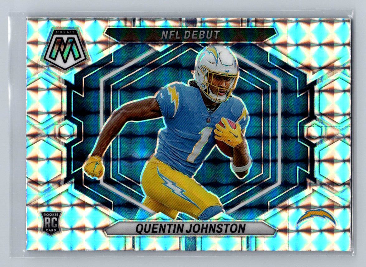 2023 Panini Mosaic #ND-16 Quentin Johnston Silver No Huddle Mosaic